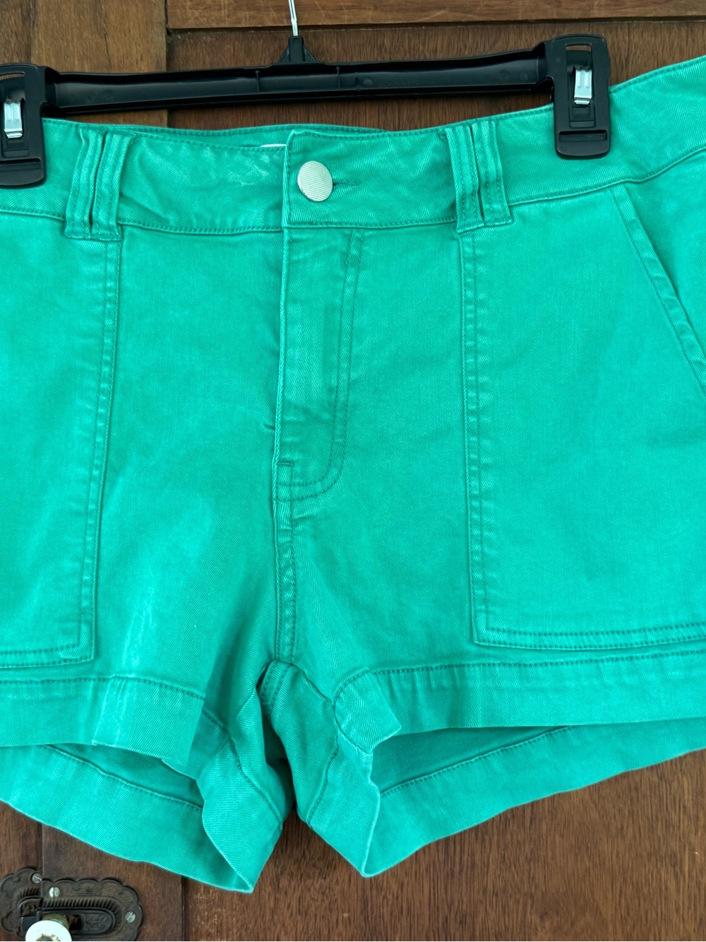 Green Mid-Rise Women’s Shorts